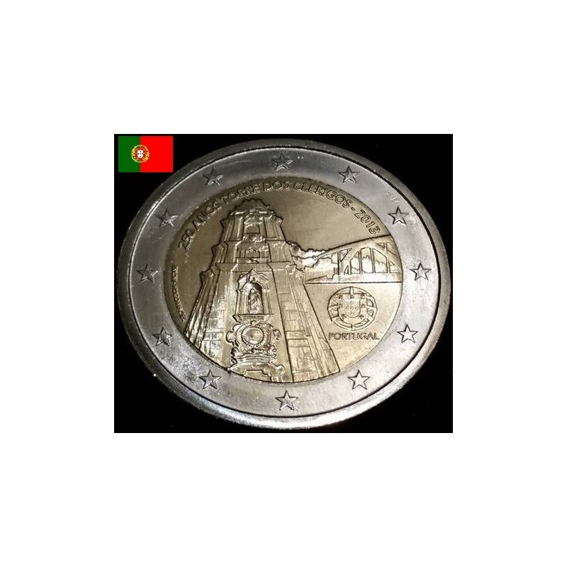 2 euros commémorative Portugal 2013 TOUR DES CLERCS piece de monnaie €