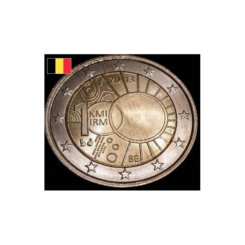 2 euros commémorative Belgique 2013 Institut Royal Météorologique piece de monnaie €