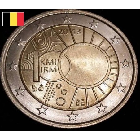 2 euros commémorative Belgique 2013 Institut Royal Météorologique piece de monnaie €