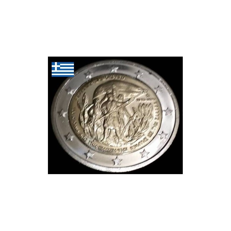 2 euros commémorative grece 2013 ratachement de la crete piece de monnaie €