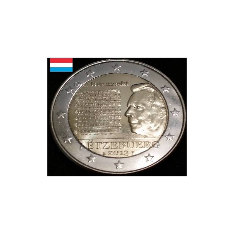 2 euros commémorative Luxembourg 2013 Ons Heemecht HYMNE NATIONAL piece de monnaie €