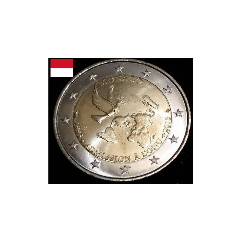 2 euros commémorative Monaco 2013 20 ans à l'ONU piece de monnaie €