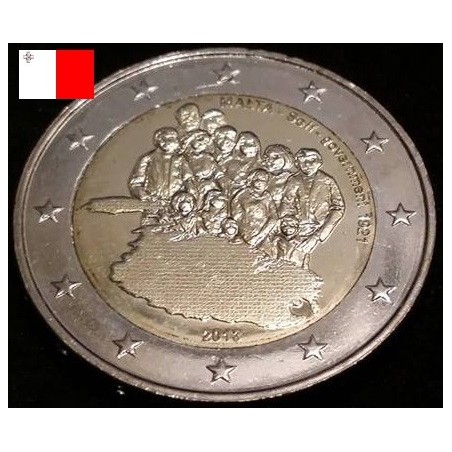 2 euros commémorative Malte 2013 Instauration du parlement (self Government) piece de monnaie €