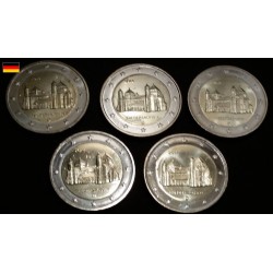 2 euros commémoratives allemagne 2014 5 ateliers Saxe piece de monnaie €