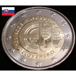2 euros commémorative Slovaquie 2014 10 ans de l'adhésion à l'union Européenne piece de monnaie €