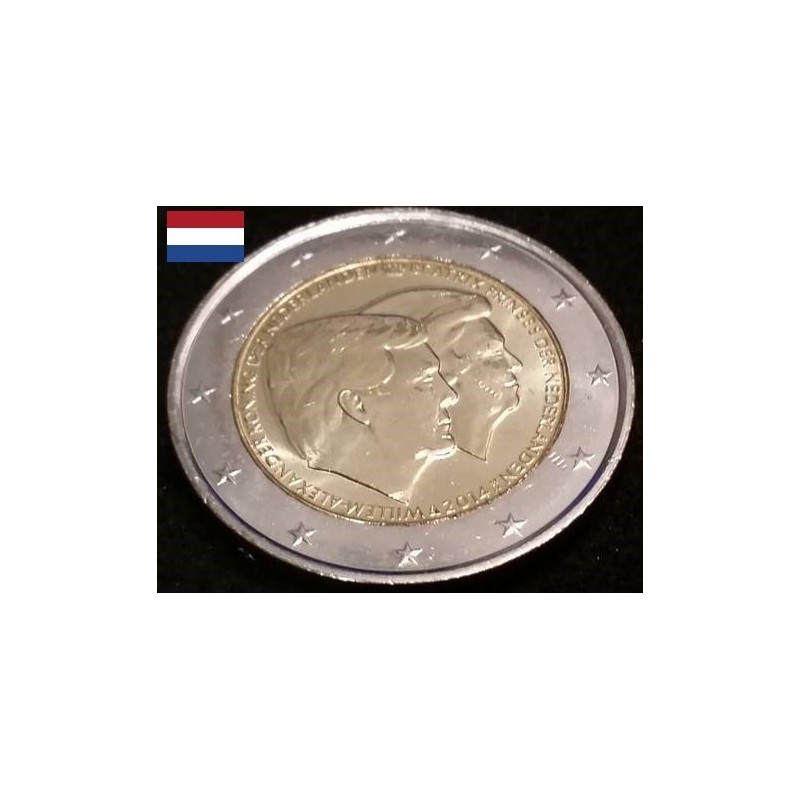 2 euros commémorative Pays bas 2014 Portrait Willem Alexander et Beatrix  piece de monnaie €