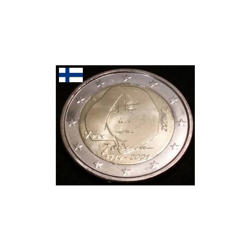 2 euros commémorative Finlande 2014 Portrait Tove Jansson  piece de monnaie €
