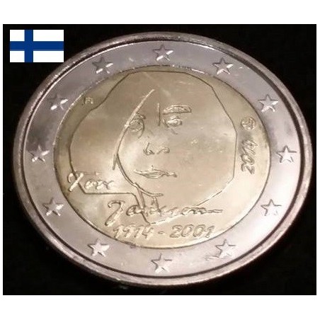 2 euros commémorative Finlande 2014 Portrait Tove Jansson  piece de monnaie €