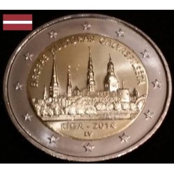 2 euros commémorative Lettonie 2014 Riga  piece de monnaie €