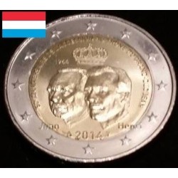 2 euros commémorative Luxembourg 2014 50 ans Grand duc Jean piece de monnaie €