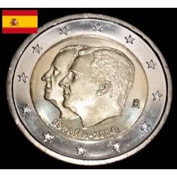 2 euros commémorative Espagne 2014 changement de Trone piece de monnaie €