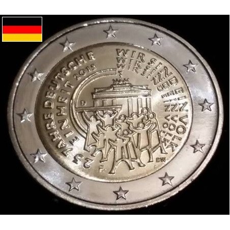 2 euros commémorative Allemagne 2015 25ans réunification piece de monnaie €