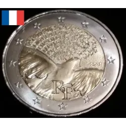 2 euros commémorative France 2015 70 ans de paix en europepiece de monnaie €