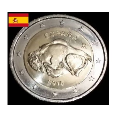 2 euros commémorative Espagne 2015 Grotte d'Altamira piece de monnaie €