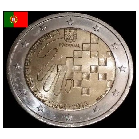 2 euros commémorative Portugal 2015 Croix rouge 150 ans piece de monnaie €