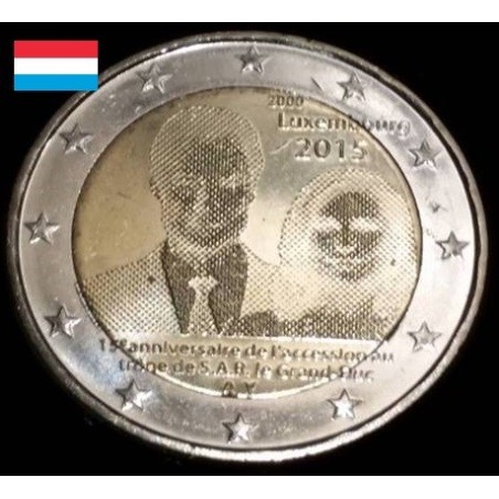 2 euros commémorative Luxembourg 2015 15 ans Grand Duc Henri piece de monnaie €