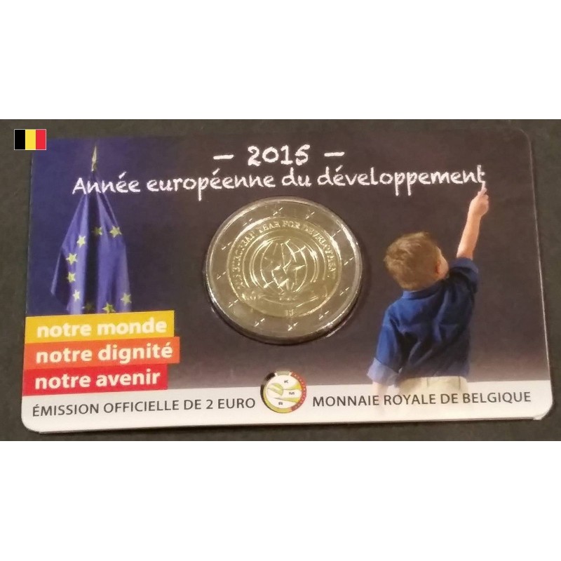 2 euros commémorative Belgique 2015 année du développement version francaise piece de monnaie €