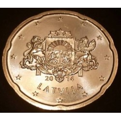 Pièce de 20 centimes d'Euro Lettonie