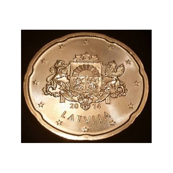 Pièce de 20 centimes d'Euro Lettonie