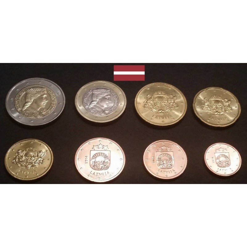 Série d'Euro de Lettonie piece de monnaie