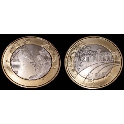 5 euros Finlande 2016, Sport, Hockey pièce de monnaie