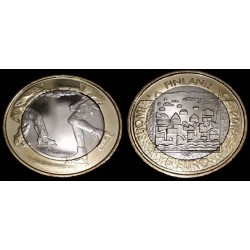 5 euros Finlande 2015, Sport, Patinage  piece de monnaie