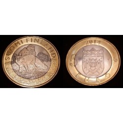 5 euros Finlande 2014, Faune du sud Ouest, pièce de monnaie