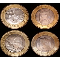 5 euros Finlande 2013, Architecture Karelia et Savonia pièce de monnaie