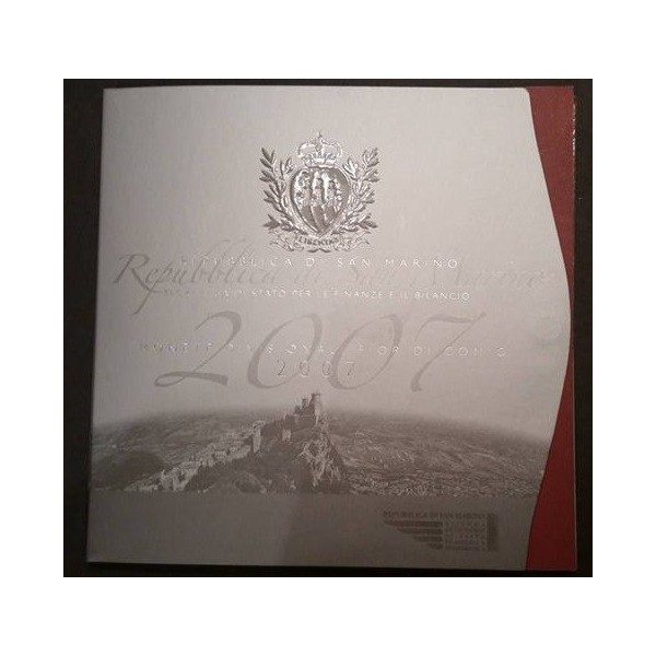Coffret BU Saint-Marin 2007 pièces de monnaie Euro