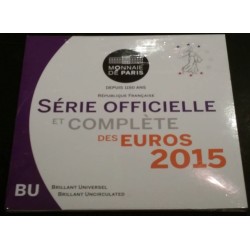 Coffret BU France 2015  pièces de monnaies Euros