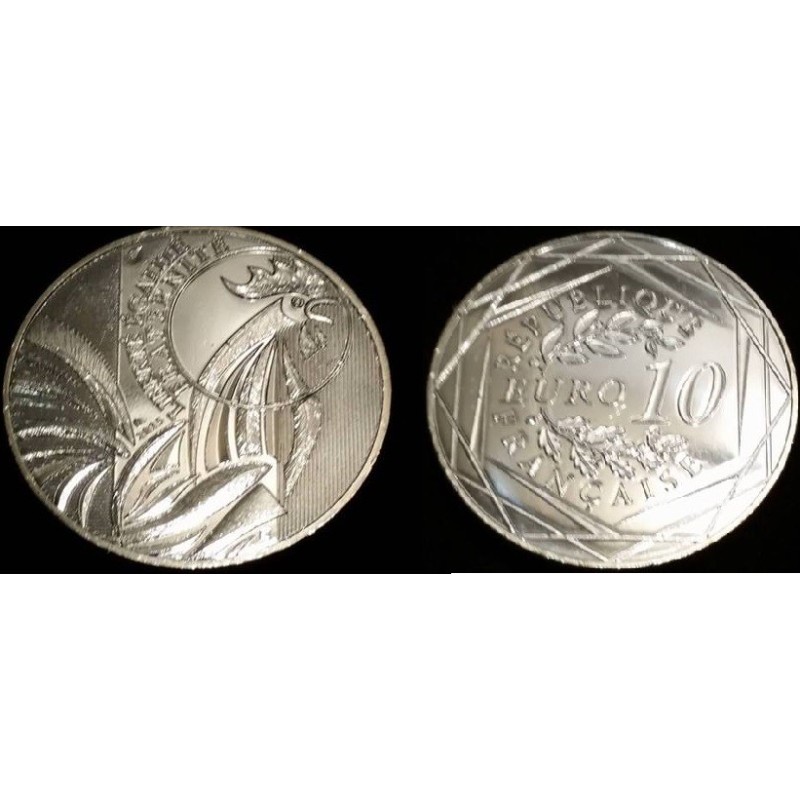 Pièce 10 euros France 2015 Coq Argent