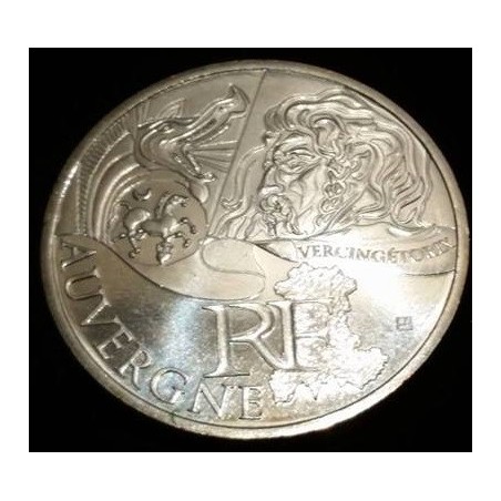 Pièce 10 euros 2012 Auvergne série des régions, Vercingétorix