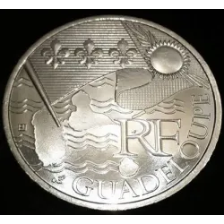 Pièce 10 euros 2010 Guadeloupe série des régions