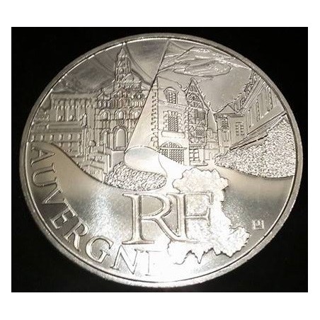 Pièce 10 euros 2011 Auvergne série des régions