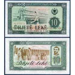 Albanie Pick N°43a, Billet de banque de 10 Leke 1976