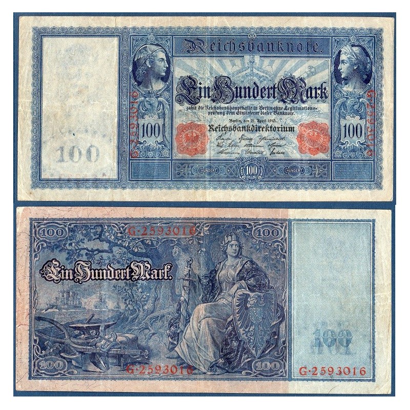 Allemagne Pick N°42, Billet de banque de 100 Mark 1910