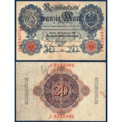 Allemagne Pick N°46b, Billet de banque de 20 Mark 1914