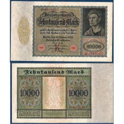 Allemagne Pick N°70, Billet de banque de 10000 Mark 1922