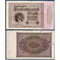 Allemagne Pick N°83a, Billet de banque de 100000 Mark 1923