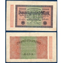 Allemagne Pick N°85b, Billet de banque de 20000 Mark 1923