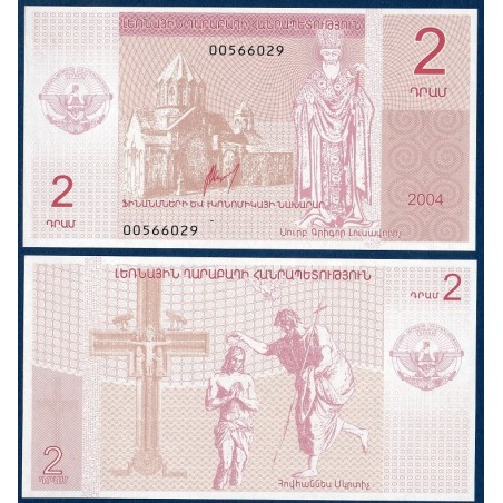 Arménie Pick N°901, Billet de banque de 2 Dram 2004 Nagorno-Karabakh