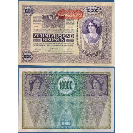 Autriche Pick N°65, Billet de banque de 10000 Kronen 1919