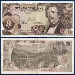 Autriche Pick N°142a, Billet de banque de 20 schilling 1967