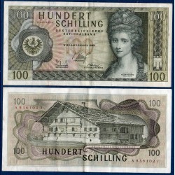 Autriche Pick N°146a, Billet de banque de 100 schilling 1969