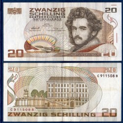 Autriche Pick N°148, Billet de banque de 20 schilling 1986