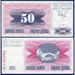 Bosnie Pick N°12, Billet de 50 Dinara 1992