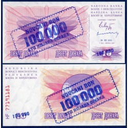 Bosnie Pick N°34b, Billet de banque de 100000 Dinara 1993