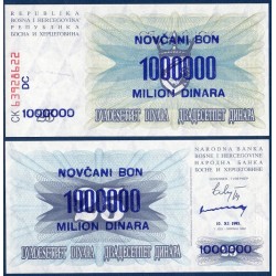 Bosnie Pick N°35b, Billet de banque de 1000000 Dinara 1993