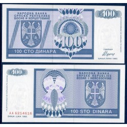 Bosnie Pick N°135, Billet de banque de 100 Dinara 1992