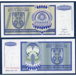 Bosnie Pick N°144a, Billet de banque de 10000000 Dinara 1993